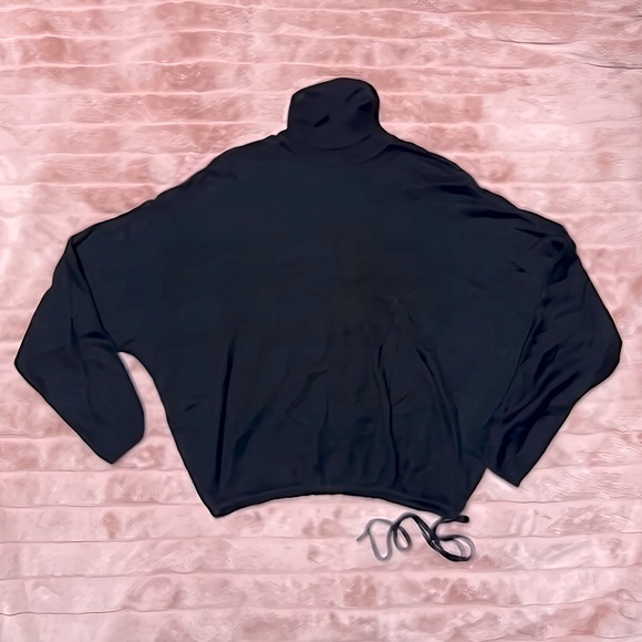 Lauren Ralph Lauren Turtleneck Sweater in Black Cashmere/Silk Blend Size M - Picture 4 of 5